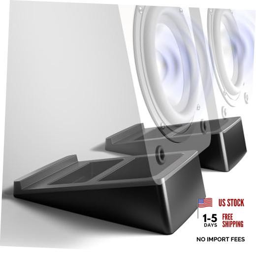 Medium Desktop Speaker Stands, Desk Studio Wedge with 15° Tilt 5 x 8 inch
