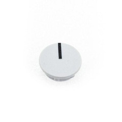 12mm Gray Knob Cap with Indicator Line for Rane HC6, MP-24, SM26, PE-15