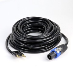 2pcs Speakon to Dual Banana Plug Cable, 16 Gauge Speaker Male Jumper Wire 30 Ft.