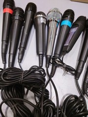 Lot of 10 Used Dynamic Wired Microphones – Various Brands & Models