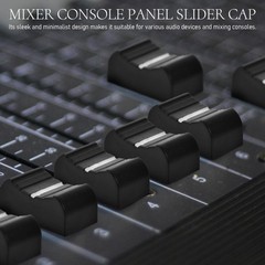 20Pcs Reusable Black Plastic Fader Caps for Audio Mixer Slider Controls