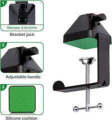 Heavy-Duty Metal Table Mount Clamp, Desk Table Mount C Clamp for Microphone Mic