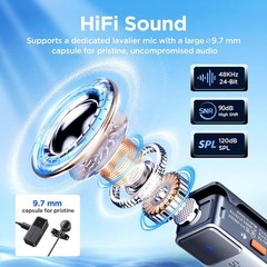 Saramonic Air Wireless Microphones 48kHz/24-bit for iPhone/Camera/Android/PC