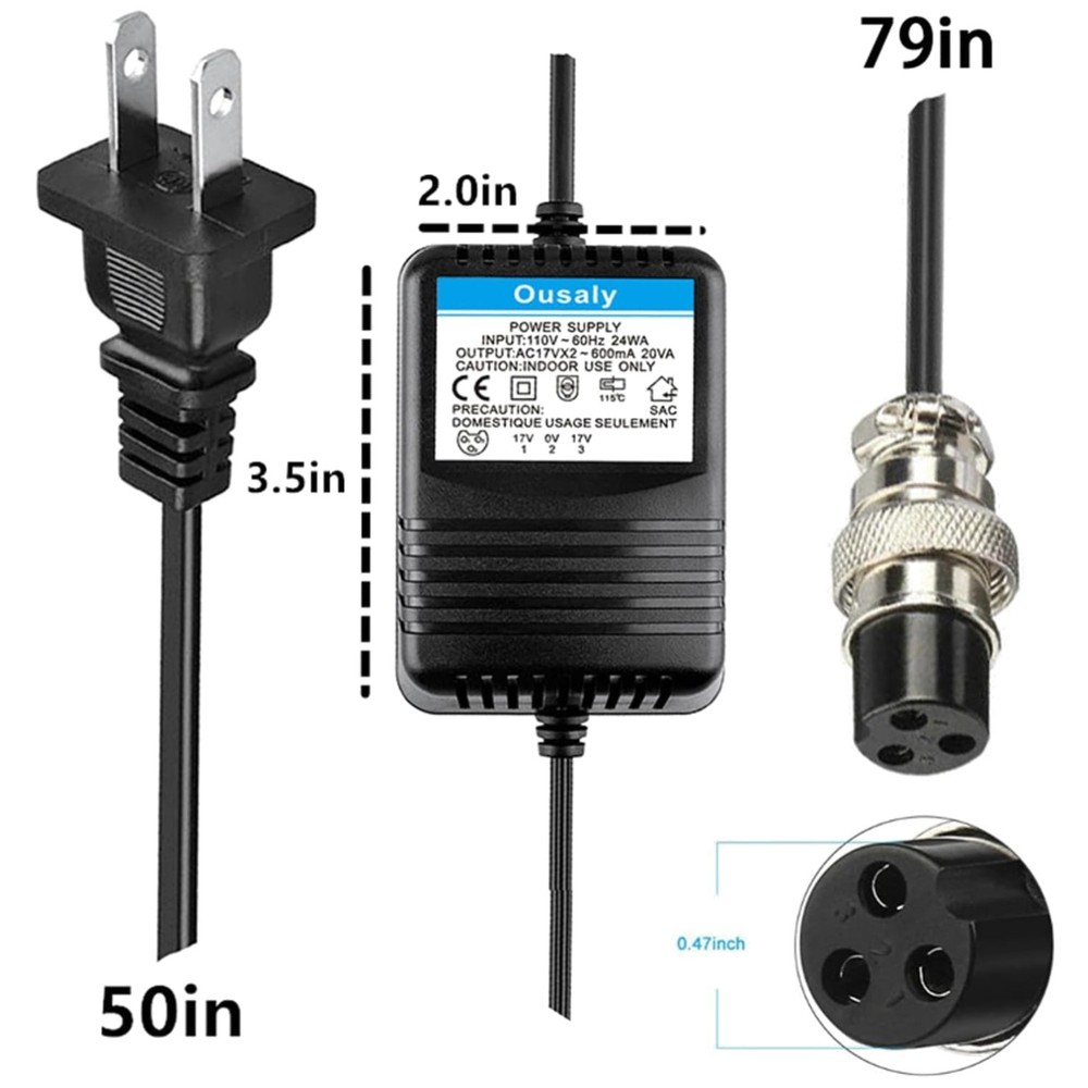 Yamaha Mixer Power Supply AC Adapter – 17V 600mA
