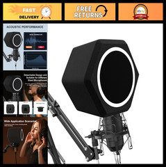 Acoustic Foam Pop Filter for Microphone – Wind Shield, Noise Reduction, Studio U