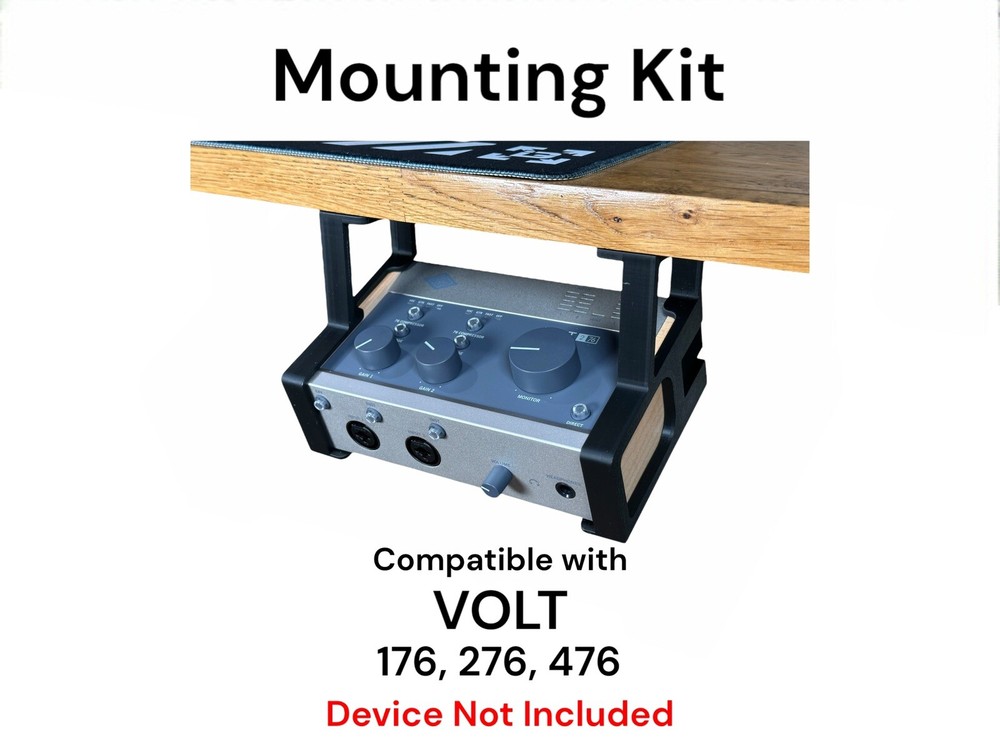 Desk Mount Kit for Universal Audio Volt 176 276 476 – Under Desk Mount Brackets