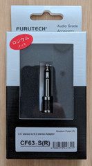 FURUTECH CF63-S (R) Rhodium Plated 6.3mm to 3.5mm headphone connector adaptor