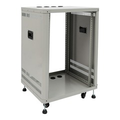 15U Network & Audio Rack With Feet & Wheels, Rolling Studio Rack Case 300lbs