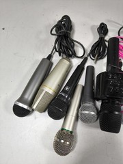 Lot of 10 Used Microphones – Various Models & Brands, Working