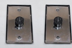 (2) Two Single Wall Plates w/ Single Genuine Neutrik NL4MPXX SpeakON (Stainless)