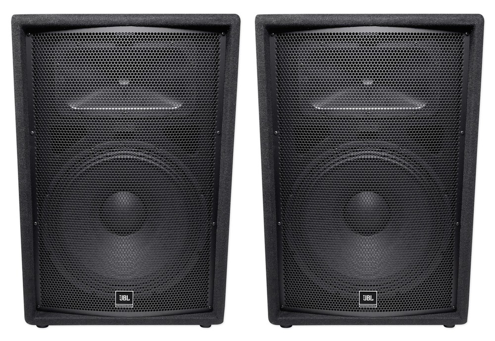 (2) JBL Pro JRX215 1,000 Watt 15″ Inch 2-Way Passive DJ P/A Speakers Cabinets