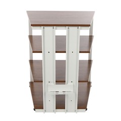 4-Tier AV Media Stereo Stand Console With Storage Shelves Holder Load 110.23lbs