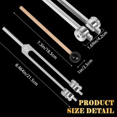 OM 136.1hz Weighted Tuning Fork with Reflex Hammer for 136.1hz, OM136.1hz