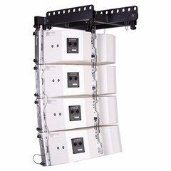 Sound Town ZETHUS Compact Line Array: 4x Dual 8″ Speakers, White ZETHUS-208WV2X4