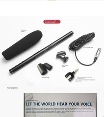 1Set Professional Condenser Microphone Video DSLR Camera Interview Recording Mic