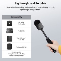 Interview Mic Handle, Stretchable Mic Handle for RODE Go, for DJI, for Hollyl…