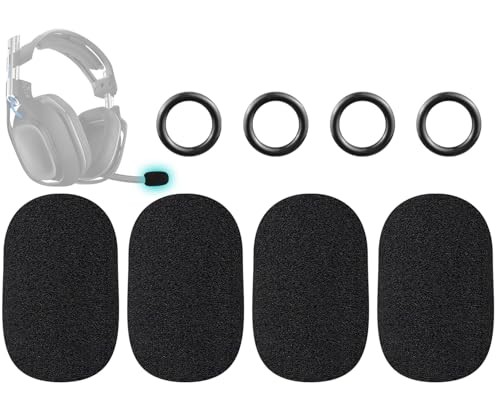 4Pcs Microphone Cover for Astro A10 Gen 1/2, A20 Gen 1/2, A30/A30 Black