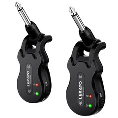 LEKATO 5.8G 4 Channels Wireless Guitar System Transmitter Receiver Rechargeable