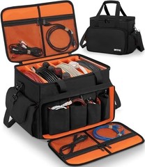 High Capacity DJ Cable Bag with 6 Dividers – Organize Cords & Accessories