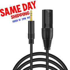 9ft XLR 3pin Female to 3.5mm 1/8″ TRS Male Cable Audio Adapter Microphone Cable
