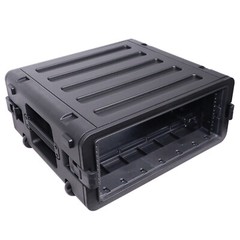 4 Space DJ Rack Road ABS Case with Pull Out Handle and Wheels by Prox