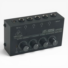 Behringer MicroAmp HA400 4-Channel Stereo Headphone Amplifier – No Power Cord