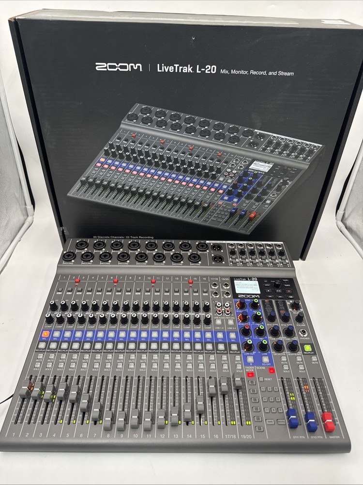 Zoom LiveTrak L-20 20-Channel Digital Mixer & Recorder-Excellent Condition W/Box