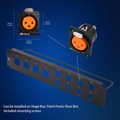 Devinal XLR Pass Through Cable, XLR Female Panel Mount to Male Connector Adap…