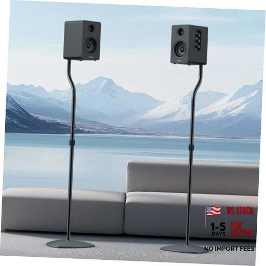 Universal Speaker Stands Pair, Satellite & Bookshelf Speaker Stands-28-38in