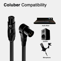 3 Pin XLR Female to Right Angle Male Balanced Microphone Premium Audio Cable