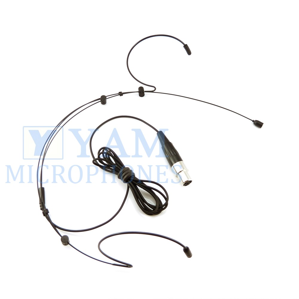 Dual Headset mic YAM Black HM3-C4Q Headworn Mic for Peavey Wireless transmitter