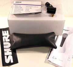 SHURE PG58 Vocal Wired Dynamic Microphone with Case, Mic Clip, XLR Cable, Nice