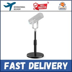 FIFINE Desktop Microphone Stand, Heavy-Duty Metal Adjustable Table Mic Stand