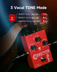 FV01 Vocal Effects Processor Pitch Correction Voice Pedal Vocal Stompbox Microph