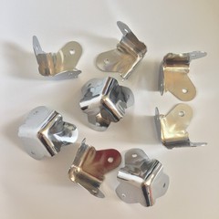 8-Chrome 3-Leg Metal Corner For Speaker Cabinet, Amp Case, Home Furniture & DJ