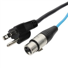 Elite Core 50′ Powered Speaker Snake Cable Balanced XLR and 3 prong AC Connector