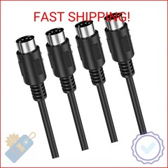 Mellbree MIDI Cable, 2-Pack 6-Feet Male to Male 5-Pin MIDI Cable Compatible with
