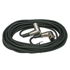 25 ft shielded right angle 3 pin XLR male to female mic patch microphone cable
