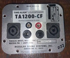 Bag End BAGEND TA1200 TA Series Input Jack Plate 2Pn Parallel SPEAKON 1/4 Banana