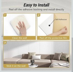 8PC Acoustic Wall Panels 47.2 x 23.6 x 0.35″ Full Self-Adhesive Soundproof Grey