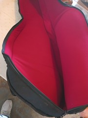 Superior Instrument Cases Gig Zip Bag Back Straps Black / Red Soft Interior 46”
