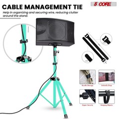 5 Core Speaker Stand Pair Adjustable 4.5Ft PA DJ Tripod Heavy Duty w 35mm Mount