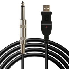 3M Guitar Bass 1/4“ USB to 6.3mm Jack Link Connection Instrument Adapter Cable