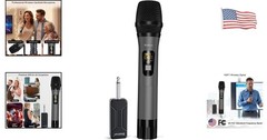 Wireless Karaoke Microphone – UHF Handheld Mic with 160ft Range & Mute Function
