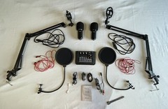 Hayner-Seek HS-AP901 Podcast Equipment Bundle Black All in One Audio Interface
