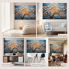 Acoustical Wall Panels Art Acoustic Panels, Decorative 72 X 48 Inches Canvas