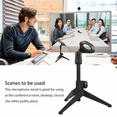 Universal Adjustable Desk Microphone Stand Portable Foldable Tripod MIC Stand ZZ