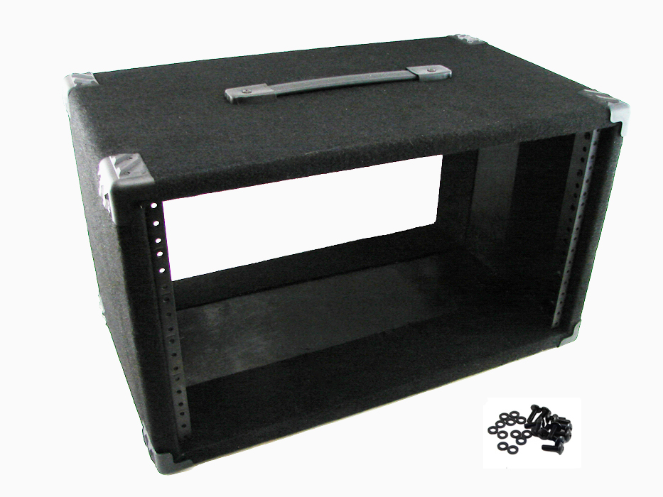 PROCRAFT 6U 12″ Deep Rack Case in Black Carpet Wrap – Top Handle w/ Rack Screws