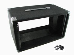 PROCRAFT 6U 12″ Deep Rack Case in Black Carpet Wrap – Top Handle w/ Rack Screws