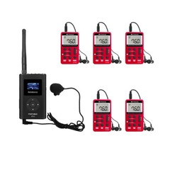 Retekess Wireless Tour Guide Assisted Listening System Transmitter 5 Receivers